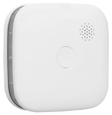 Productafbeelding van Smartwares Rookmelder - Wifi Verbinding - Alarm via App en Geluidssignaal van 85dB - Batterijduur 1 Jaar - 3V Voeding - Testknop Aanwezig - Montagemateriaal Inbegrepen - Kleur Wit