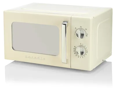 Productafbeelding van Gorenje MO20E1HRL, retro vrijstaande magnetron, 5 vermogensniveaus, 700 watt, 20 liter inhoud, glazen deur, beige