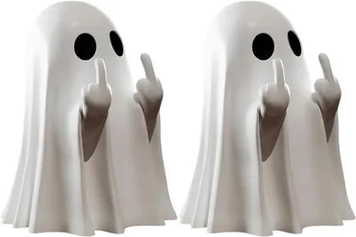 Productafbeelding van 2 stuks Halloween decoratie, speelkaarten met een schattige spookafbeelding, spookdecoratie, griezelige spookdecoraties, accessoires voor thuis, decoraties voor de woonkamer en tafel