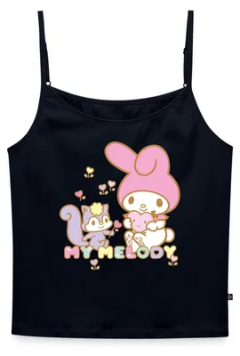 Produktbild von Spreadshirt My Melody Pflückt Mit Risu Bio Spaghetti Top Damen, XXL, Navy