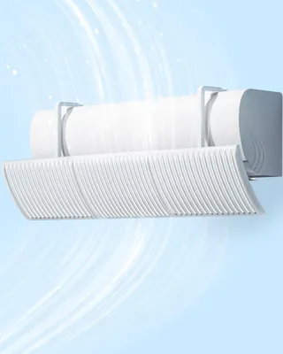 Winddeflektor für Klimaanlage, universell, verstellbar, 60–90 cm, weiß