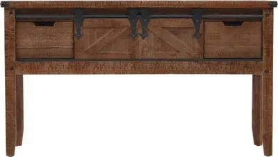 Obrázek produktu pro vidaXL Konzolový stolek z jedlového masivu 131x35,5x75 cm hnědý