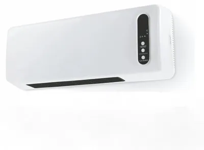 Image de Radiateur soufflant mural à éléments céramiques PTC avec télécommande et minuterie, 2000 watts