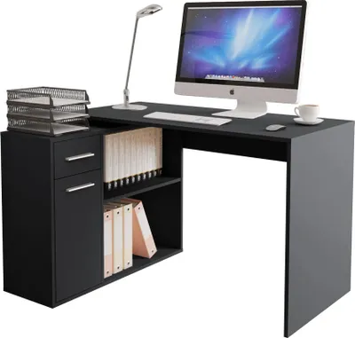 Produktbild von MIRJAN24 Eckschreibtisch Marco, Stilvoll L-Form Schreibtisch, Ecktisch vom Hersteller, Arbeitszimmer, Home Office (Farbe: Anthrazit)