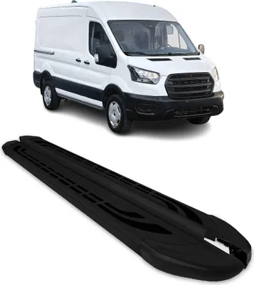 Image de Marchepieds Latéraux pour Ford Transit Tourneo Courier 2014-2022 L1 Alu Noir