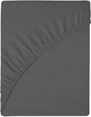 Obrázek produktu pro Unyqoos® Tmavě šedé povlečení na matraci z mikrovlákna, rozměry 140 x 200 x 25 cm – měkká, prodyšná povlečení pro pohodlný spánek