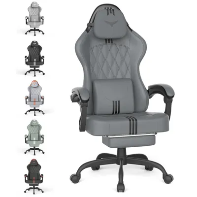 Produktbild von Arvioo Gaming Stuhl Ergonomisch, Gaming Chair mit Massagefunktion Kopfstütze, Webstoff Gamer Stuhl, Gaming Sessel Verstellbare Rückenlehne, KI-generiertes Bild