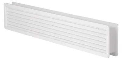 Productafbeelding van Ventilatierooster Haco Deur VMD - 500 x 90 mm - 2 stuks - wit 0201