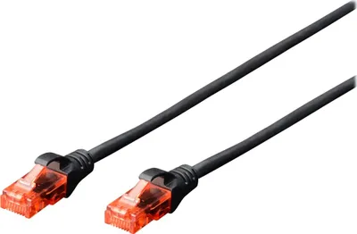 Immagine prodotto di DIGITUS Patchkabel Cat6  U/UTP 2xRJ45  5.0m schw Hebelschutz Polybeutel
