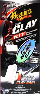 Produktbild von Meguiar's G1116EU Quik Clay Detailing System - Starter Kit Lackreinigungsset, 473ml + 80g