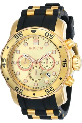 Produktbild von Invicta Pro Diver - SCUBA 17884 Herrenuhr - Quarzwerk - Edelstahl mit goldenem Zifferblatt - 48 mm