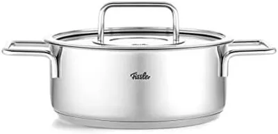 Produktbild von Fissler Pure Collection / Edelstahl-Bratentopf (Ø 24 cm, 3,9L) Töpfe inkl. Glas-Deckel, Innen-Skalierung – Induktion