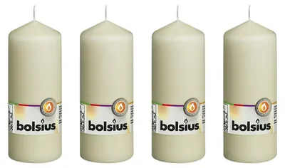 Immagine prodotto di set di 4 candele a colonna - Altezza 15 cm - Diametro 5,8 cm - Avorio