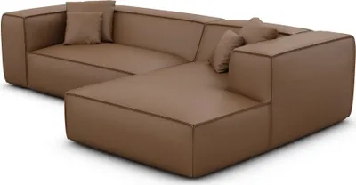 Produktbild von Echtleder L-Form Sofa Arelia Braun Rechts