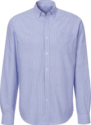 Produktbild von H.I.S. Langarmhemd Regular-fit blau / weiß Größe XXL
