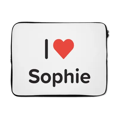 Produktbild von MuchoWow® Laptop Hülle 17 Zoll Laptoptasche Ich liebe - Sophie - Mädchen - Zipper - Schutzabdeckung