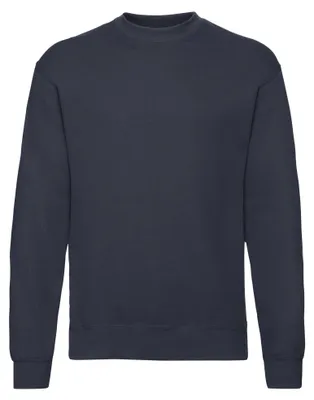 Productafbeelding van Fruit of the Loom - "Classic" sweatshirt voor heren/dames, uni, met inzetmouwen, model LT1965 (maat S) (marineblauw)
