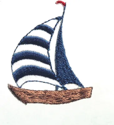 Produktbild von Mono Quick 04469 Segelboot Bügelbild, Patch, ca. 4,0 x 4,9 cm Boot Schiff Meer