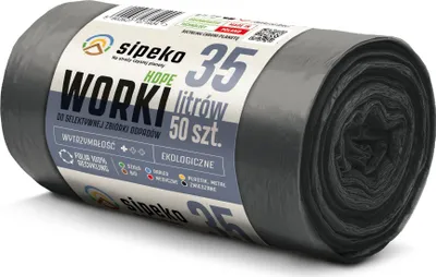 Obrázek produktu pro HDPE pytle na odpadky SIPEKO 35L 50ks. ČERNÝ