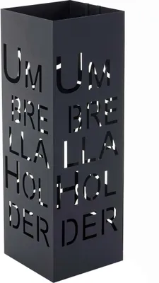 Produktbild von Schirmständer HWC-C78, Regenschirmständer Schirmhalter Regenschirmhalter, quadratisch 55cm Schrift, schwarz