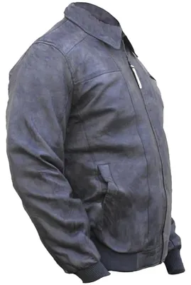 Produktbild von German Wear, Trend Lederjacke lammnappa echtleder Jacke aus Lamm Nappa Leder grau, Größe:54/XL
