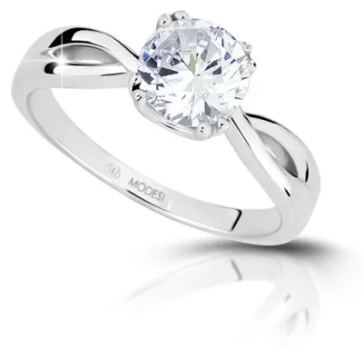 Imagen del producto de Anillo de compromiso de plata JA17256CZ - Diámetro: 59 mm