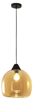 Immagine prodotto di Maia Lampada a Sospensione in Metallo e Vetro Soffiato Colore Ambra Ø310mm E27 60W IP20 - Design Moderno Elegante per Illuminazione Interni