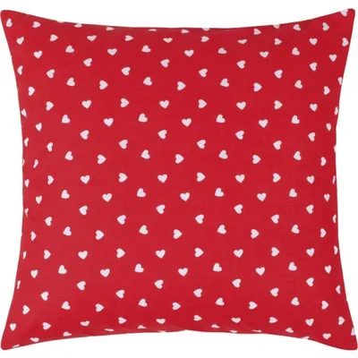 Image de Housse ADÉLA - 40x40 cm - Rouge, Blanc