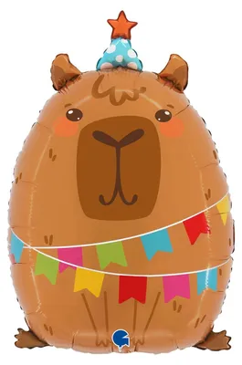 Produktbild von Folienballon „Kapibara Party“ – 58 cm