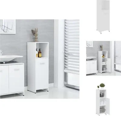 Obrázok produktu pre vidaXL Kúpeľňová skrinka biela 30x30x95 cm materiál na báze dreva - Súpravy kúpeľňového nábytku