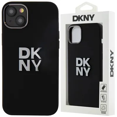 Produktbild von DKNY DKHCP15SSMCBSK iPhone 15 / 14 / 13 6.1" schwarz hardcase Liquid Silicone Metal Logo Schutzhülle