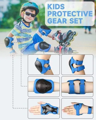 Obrázek produktu pro Chrániče – ochranné vybavení pro chlapce a dívky, na skateboard, kolečkové brusle, kolo, sport