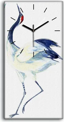 Produktbild von Leinwand Uhr Küche Wohnzimmer Bild 30x60 Malerei Abstrakte Tiere Vögel Kunst - schwarze Hände