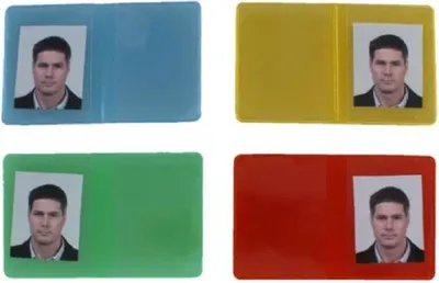 Produktbild von Benel Passbilder Mappe PVC farbig gemischt 53x65mm 250 Stück