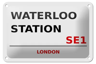 Produktbild von Blechschild London 18x12cm Waterloo Station SE1