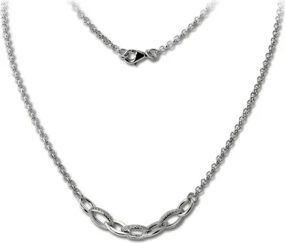 Produktbild von SilberDream Halskette Schmuck SilberDream Halsketten silber weiß SDK4811W