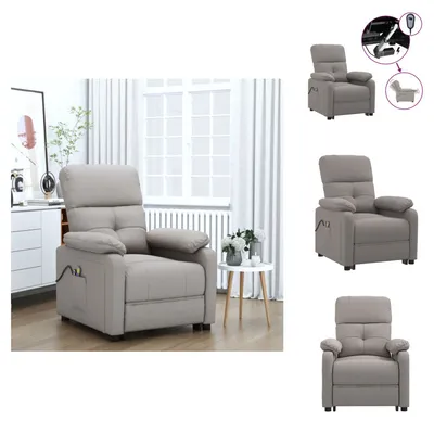 Obrázok produktu pre masážne kreslo vidaXL Electric Taupe Fabric - Masážne kreslo