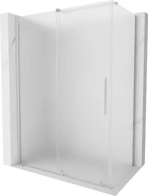 Produktbild von Mexen Velar Duschkabine 140x80cm, Frostglas, Nickel gebürstet