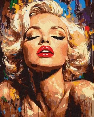 Obrázek produktu pro Malování podle čísel – Oslnivá Monroe 40x50 – Ideyka
