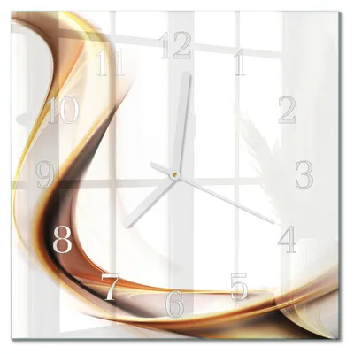 Produktbild von Tulup Glasuhr Wanduhr Küchenuhr Echt-Glas 30x30 cm Modern Dekorativ Geräuschlos Weiße Zeiger - Abstraktion