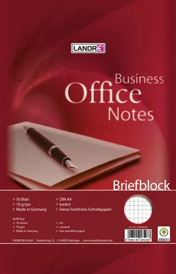 Immagine prodotto di LANDR Briefblock "Business Office Notes", DIN A4, kariert