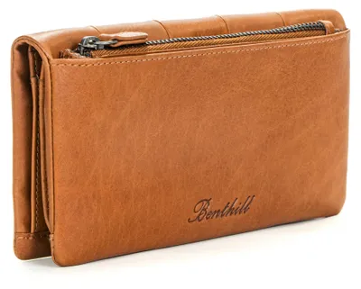 Produktbild von Benthill Portemonnaie Damen Leder RFID | Geldbörse Frauen mit Kartenfächer & Münzfach | Weiche Vintage Clutch Slim Portmonee | Rindsleder Portmonee inkl. Geschenkbox