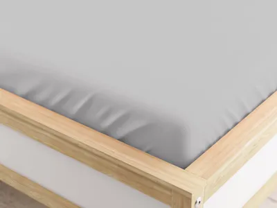 Produktbild von Spannbettlaken aus Mikrofaser hellgrau 180 x 200 cm