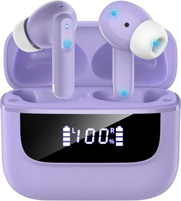 Produktbild von In Ear, 6 Mikrofone ENC Noise Cancelling für Klarere Anrufe, Kabellos Bluetooth 5.4 HiFi Tiefer Bass, USB C Kopfhörer, 48 Std, LED, IPX7 Wasserdicht