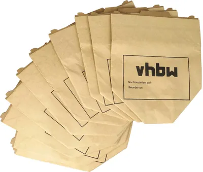 Produktbild von vhbw 10x Staubbeutel Ersatz für Swirl V64 für Staubsauger - 24,5cm x 20,5cm braun