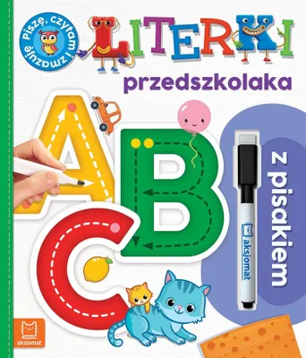 Image de A, B, C. Les lettres de l'enfant de maternelle avec un feutre - Agnieszka Bator
