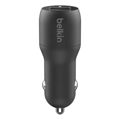 Produktbild von 2x USB 24W Autoladegerät mit LED-Anzeige Kompaktes Design, Belkin – Schwarz