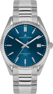 Jacques Lemans 50-3C Herren-Armbanduhr Derby Edelstahl/Blau 1