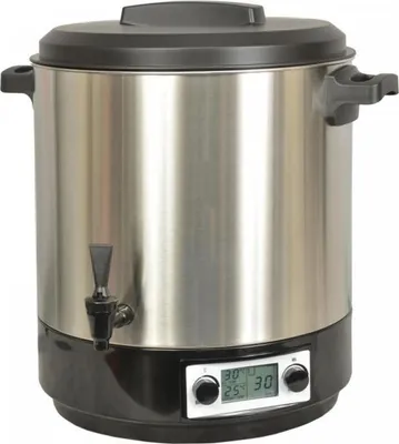 Immagine prodotto di Sterilizzatore vasetti elettrico serbatoio inox con rubinetto schermo lcd e timer 31l 2000w Kitchen chef KCPST31LCD.IX