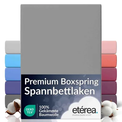 Produktbild von etérea Jersey Spannbettlaken Baumwolle 100x220 - 120x220 cm